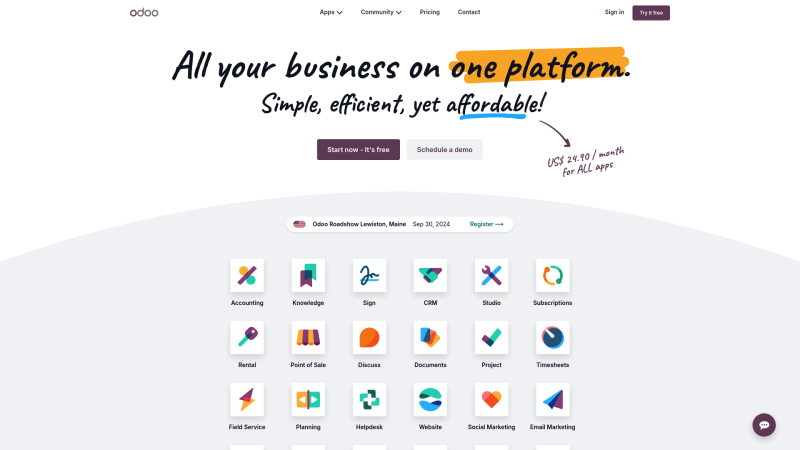 Odoo Enterprise ERP Suite